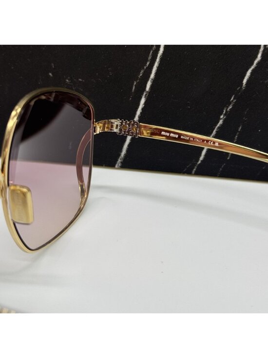 NEW MIU MIU MUA57S 5AK40S SUNGLASSES GOLD/PINK WOMEN MU A57S, SMU A57 EYEWEAR main image 6